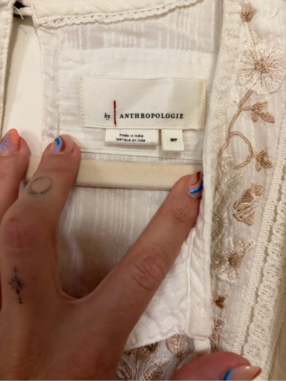 ☀️✌🏽🕊️Anthropologie Viveka Embroidered Bohemian Lace Mini Dress🕊️✌🏽☀️ - Picture 2 of 15